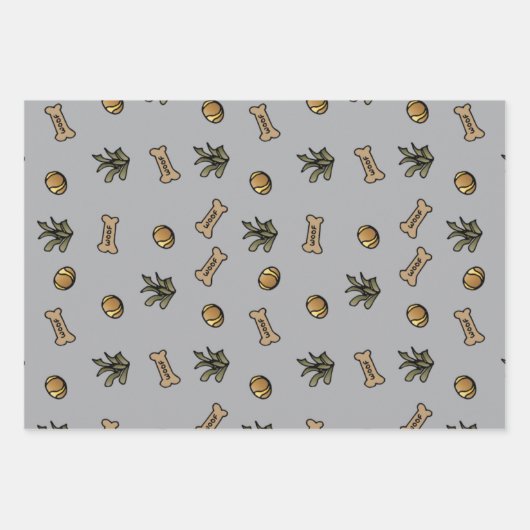 Party Dog Wrapping Bundle Geschenkpapier Set (Vorderseite)