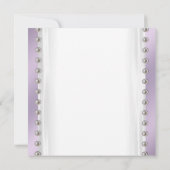 Party Dress Pearls Plum Lila Quinceanera Einladung (Rückseite)