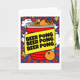 Party Drink Game Beerpong Beer Pong Karte
