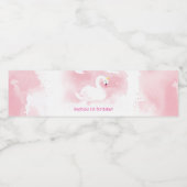 PARTY DRINKS hübsche Schwanenprinzessin gürtelrosa Wasserflaschenetikett (Einzelnes Label)