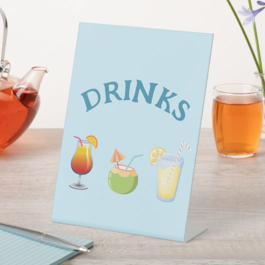 Party "Drinks" Sockelschild (In Situ)