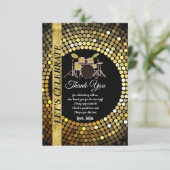 Party, Drum-Set Erwachsenen, danke Karte (Stehend Vorderseite)