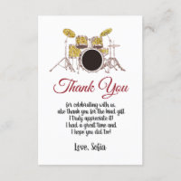 Party, Drum-Set Erwachsenen, danke Karte