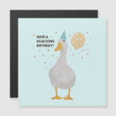 Party Duck Puff: Einen Geburtstag ersticken Magnetkarte (Vorne/Hinten)