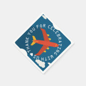 Party-Dusche des Personalisierten Flugzeugführers Serviette (Ecke)