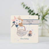 Party-Dusche für Marine und Coral Bridal Einladung (Stehend Vorderseite)