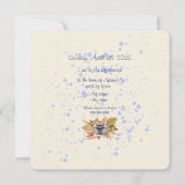 Party-Dusche für Marine und Coral Bridal Einladung (Rückseite)