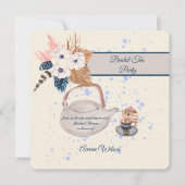 Party-Dusche für Marine und Coral Bridal Einladung (Vorderseite)