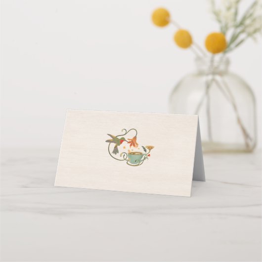 Party Dusche Leere Leere Platzkarte (Rückseite)