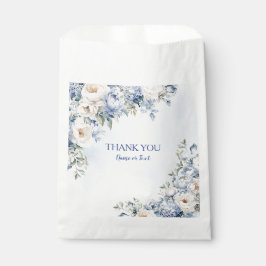 Party Dusty Blue Watercolor Elfenbeinfarbene Blume Geschenktütchen