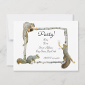 Party Eichhörnchen Einladung (Vorderseite)