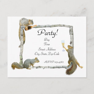 Party Eichhörnchen Einladung