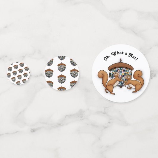 Party Eichhörnchen. Lasst uns Nüsse machen Konfetti (Rückseiten)