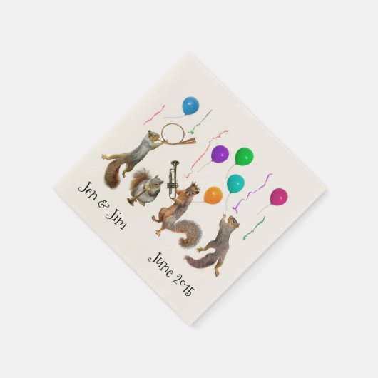 Party Eichhörnchen Papier Napkins Serviette (Ecke)