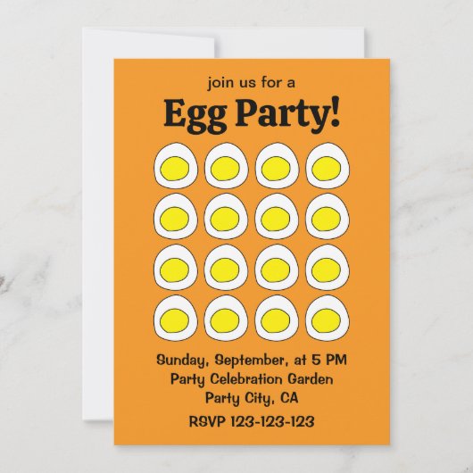 Party Eier aus Jolk Einladung (Vorderseite)