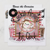 Party eines Royally Rockin - SRF Einladung (Vorne/Hinten)