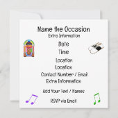 Party eines Royally Rockin - SRF Einladung (Rückseite)