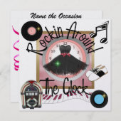 Party eines Royally Rockin - SRF Einladung (Vorne/Hinten)