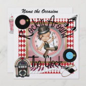 Party eines Royally Rockin - SRF Einladung (Vorne/Hinten)