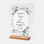 Party-Eingang Blumenhaus Empfang Acrylschild (Winkel)