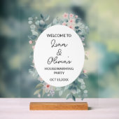 Party-Eingang Blumenhaus Empfang Acrylschild (Neutral)