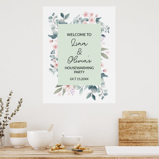 Party-Eingang Blumenhaus Empfang Poster (Küche)