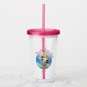 Party Einhorn und Regenbogen Acryltrinkbecher