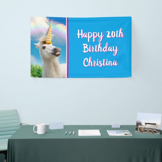 Party Einhorn und Regenbogen Banner (Messeveranstaltung)