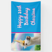 Party Einhorn und Regenbogen Banner (Vertikal)
