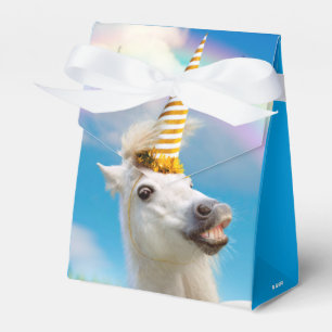 Party Einhorn und Regenbogen Geschenkschachtel
