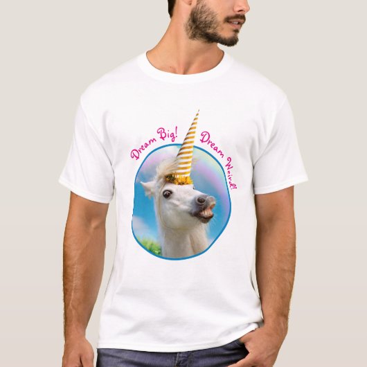 Party Einhorn und Regenbogen T-Shirt (Vorderseite)