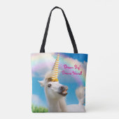 Party Einhorn und Regenbogen Tasche (Rückseite)