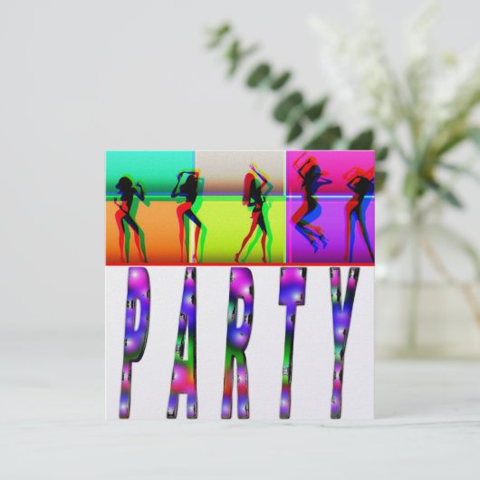 Party Einladung (Stehend Vorderseite)