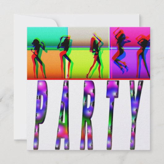 Party Einladung (Vorderseite)