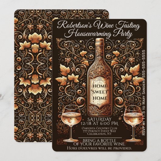 Party Einladung (Vorne/Hinten)