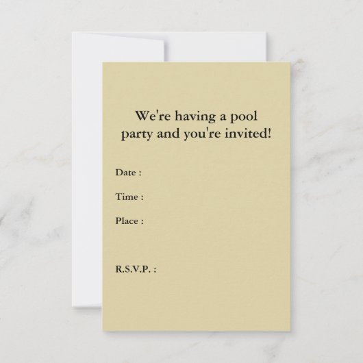 Party Einladung (Rückseite)