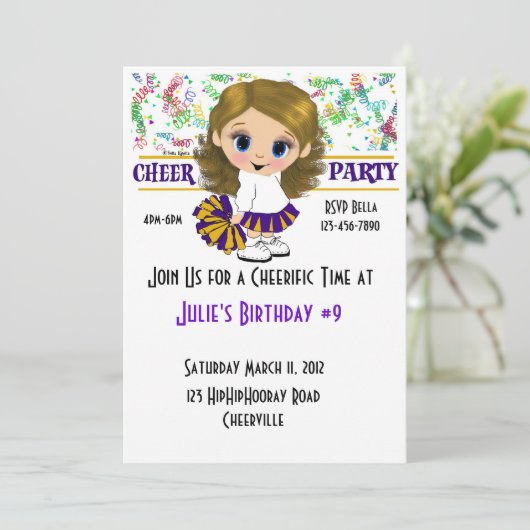 Party Einladung (Stehend Vorderseite)