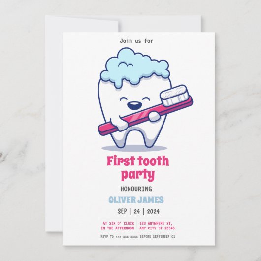 Party Einladung (Vorderseite)