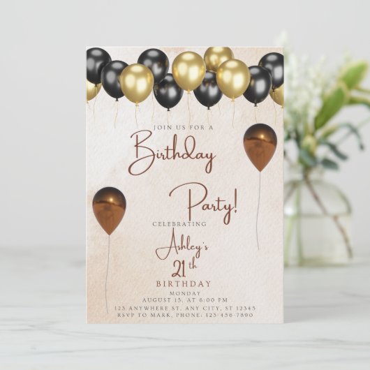 Party Einladung (Stehend Vorderseite)