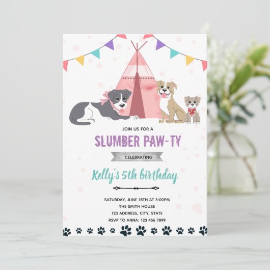 Party Einladung (Stehend Vorderseite)