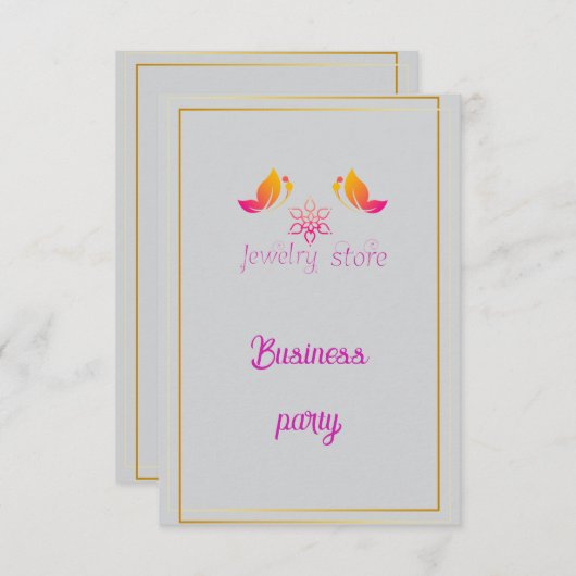 Party Einladung (Vorne/Hinten)