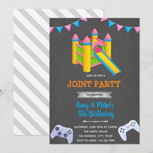 Party Einladung (Vorne/Hinten)