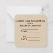 Party Einladung (Rückseite)