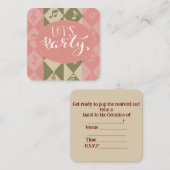 Party Einladung (Vorne/Hinten)