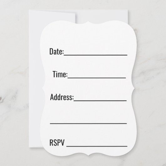 Party Einladung (Rückseite)