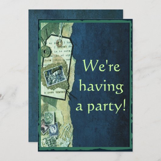 Party Einladung (Vorne/Hinten)