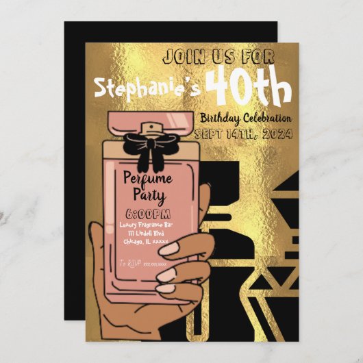 Party Einladung (Vorne/Hinten)