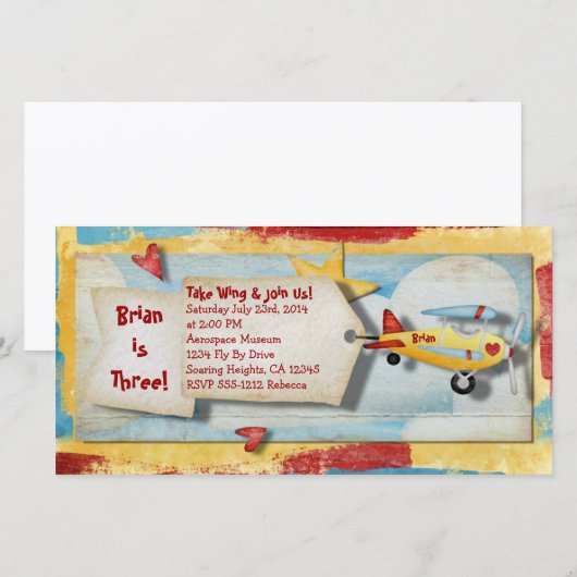 Party Einladung (Vorne/Hinten)