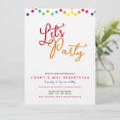 Party Einladung (Stehend Vorderseite)