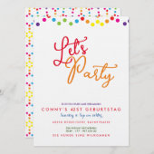 Party Einladung (Vorne/Hinten)